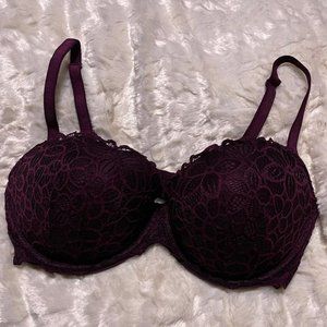 PINK by Victoria Secret Maroon 36DD Lace Bra